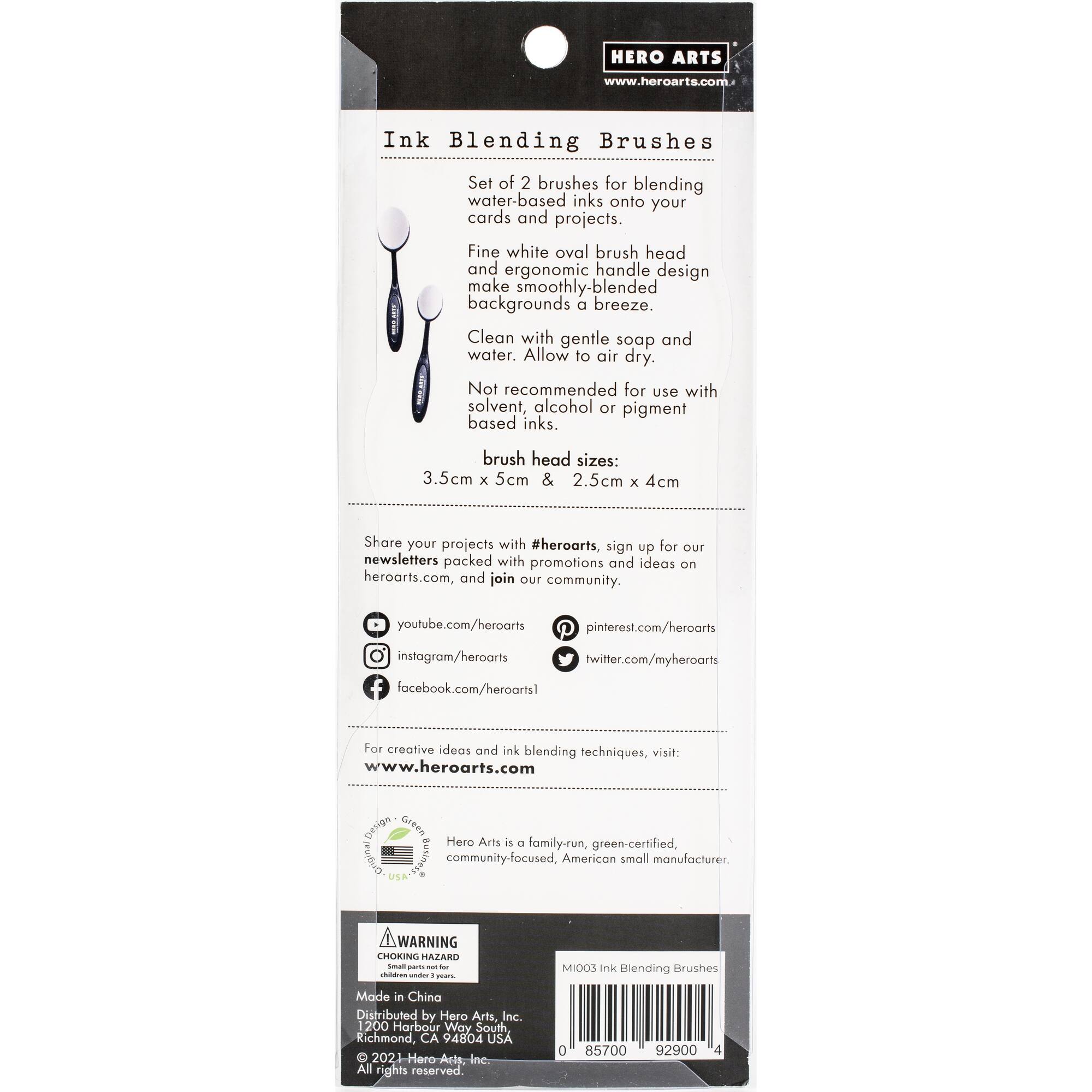 Hero Arts® Hero Hues® Ink Blending 2 Piece Brush Set